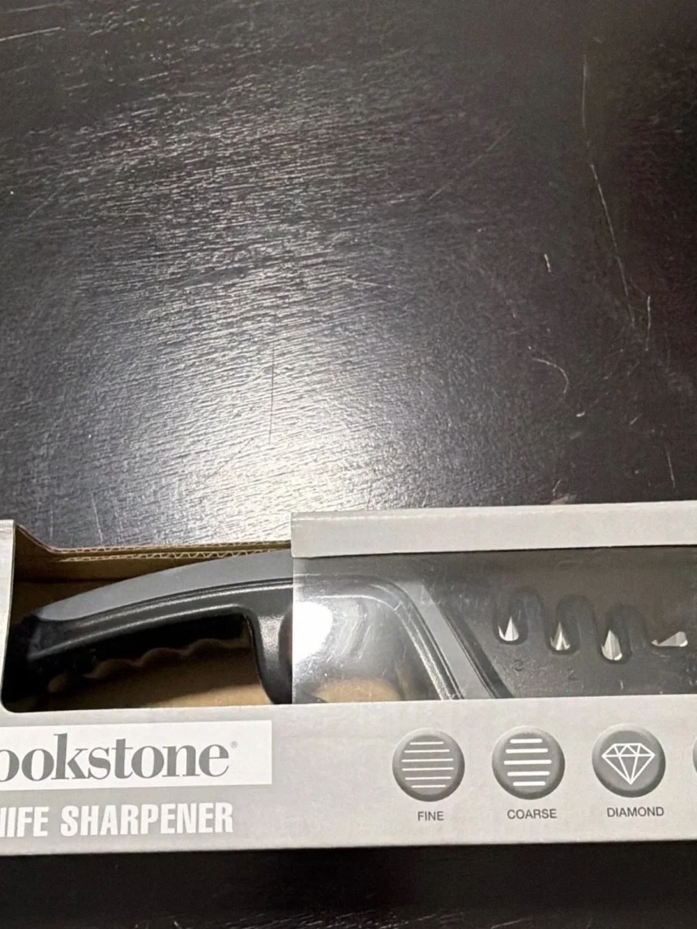 Brookstone Knife Sharpener in Black and Gray